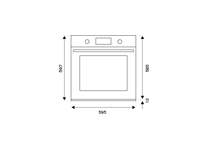 Forno da incasso 60cm gas, 5 funzioni | Bertazzoni